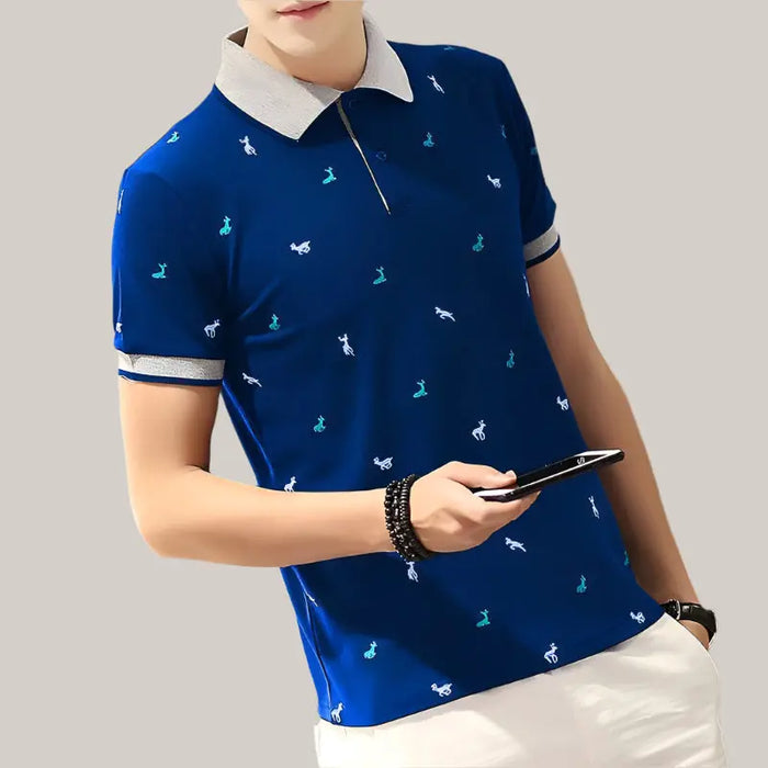 Short Sleeve T-shirt Men''s Dark Blue
