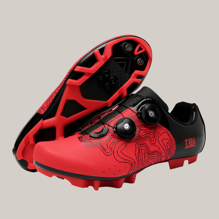 Hard-Sole Cycling Shoes Red Mountain bottom