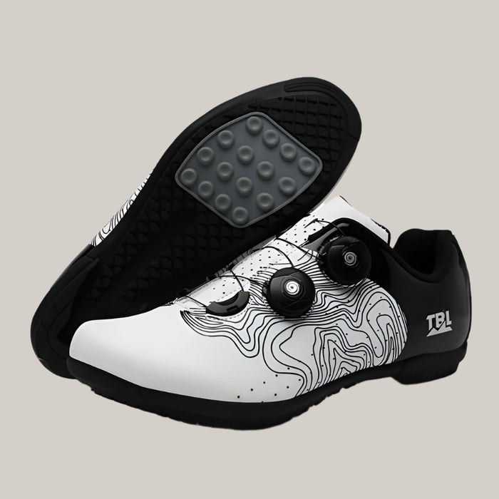 Hard-Sole Cycling Shoes WhiteRubber sole