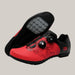 Hard-Sole Cycling Shoes Red Rubber sole