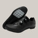 Hard-Sole Cycling Shoes Black Rubber sole