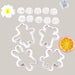 3D Cartoon Plastic Baking Cutter Set with Expression Stamps
