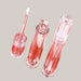 10-Piece Transparent Round Lipstick Tube Set