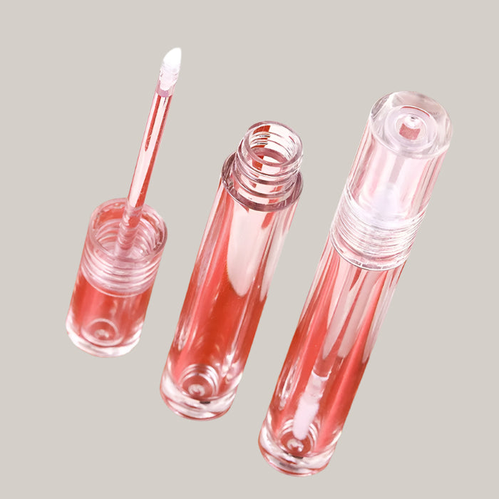 10-Piece Transparent Round Lipstick Tube Set