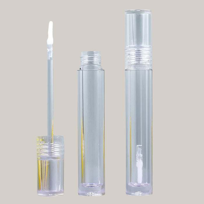 10-Piece Transparent Round Lipstick Tube Set