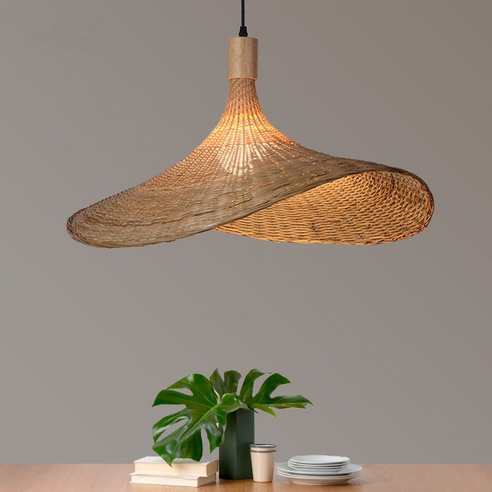 Japanese-Style Bamboo Chandelier