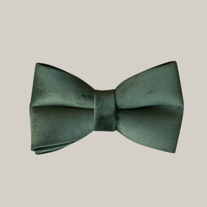 Green Velvet Dog Collar and Leash Set Bowknot