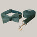 Green Velvet Dog Collar and Leash Set Bow tie package