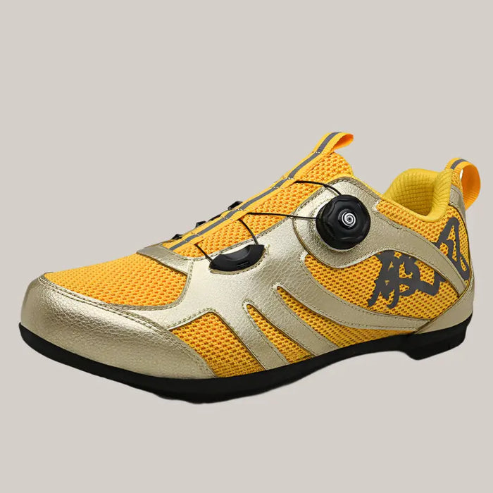 Men's And Women's Outdoor Cycling Shoes Gold