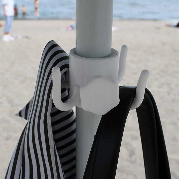 Beach Umbrella Pole Hanger – 4 Hooks, 3 Colors