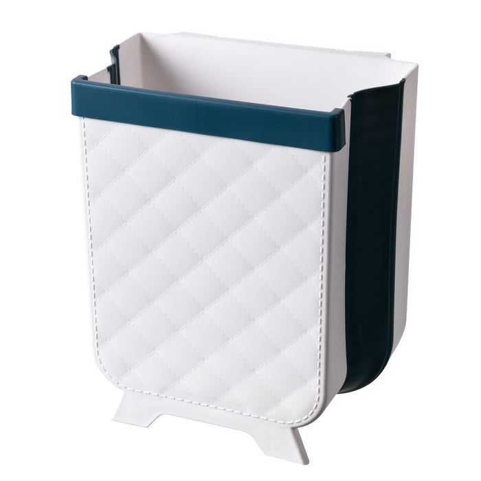 7L Foldable PP Kitchen Trash Bin Blue