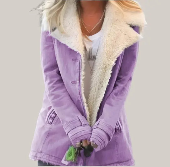 Women Winter Warm Coats New Style Purple
