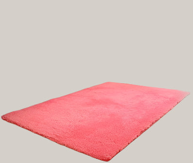 Solid-Color Three-Layer Non-Slip Area Rug Pink