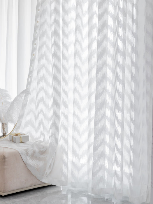 Light Luxury Polyester Curtain with Gold Beads