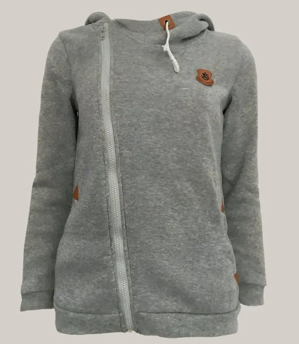 Women Hoodie Sweater Large Light grey