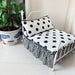 Dog and Cat Bed White bed andblack polka dots