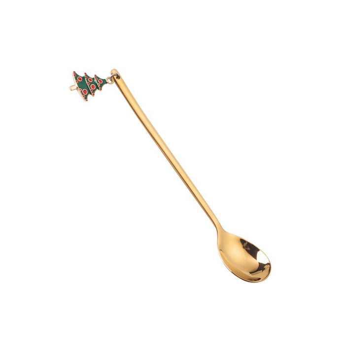 410 Stainless Steel Christmas Dessert Spoon, 13.5 cm 6style