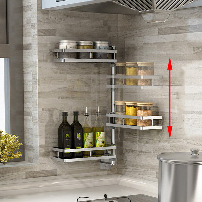 304 Stainless Steel Wall-Mounted Kitchen Shelf, 30 kg Capacity