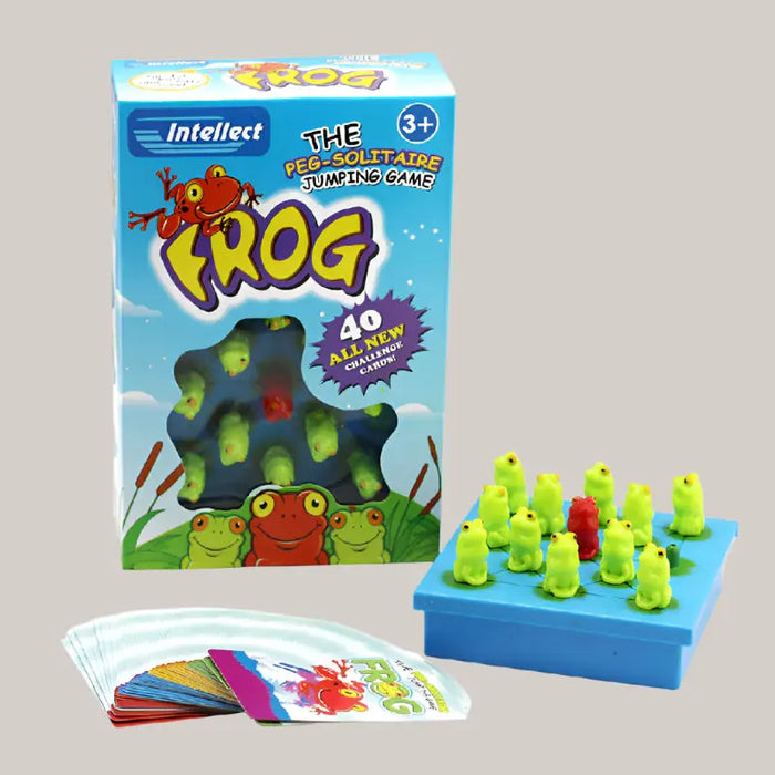 Frog Jumping Puzzle Board Game – Green Green