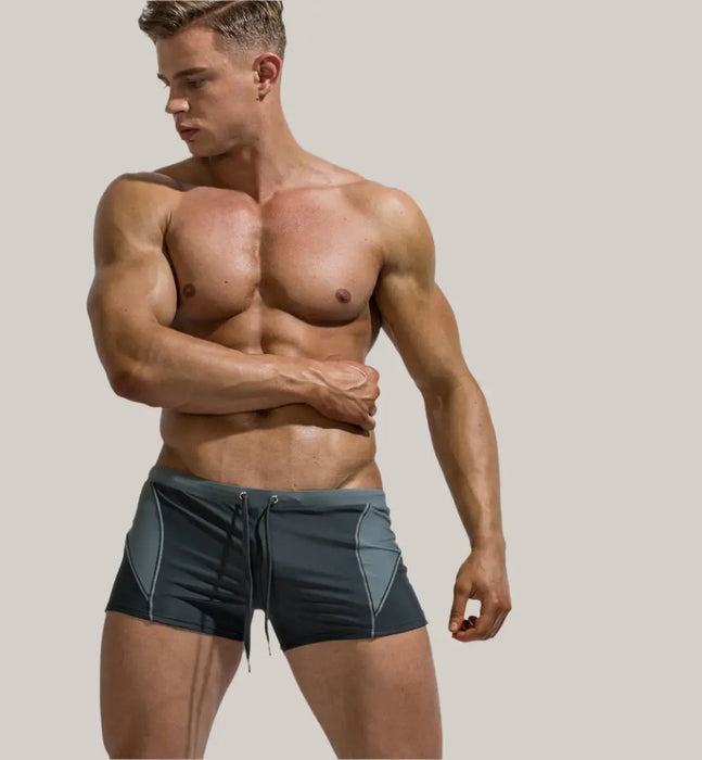 Color Block Swim Trunk gray