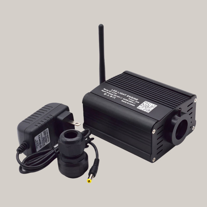 App and Voice-Controlled RGBW Fiber Optic Light