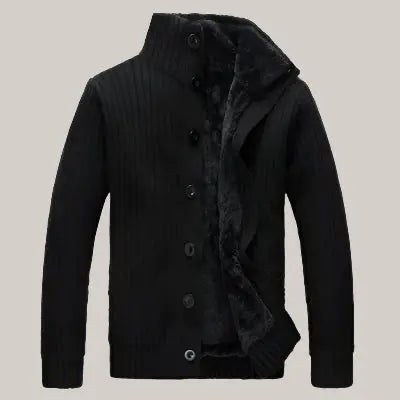 Winter Warm Shirt Thick Jacket Black