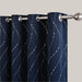 Modern Minimalist Grommet Curtain Panel Navy Blue