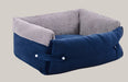 Reversible Pet Bed with Removable Blanket Blue Ash
