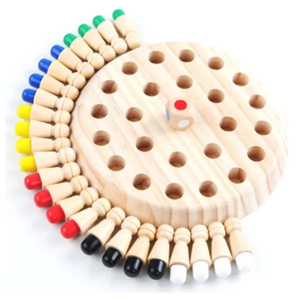 Wooden Color Memory Board Game – 17.5 cm, 5 Designs