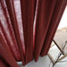 Modern Hemp Semi-Shading Curtains, Set of 2 Red 2pcs