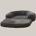 Oversized Pet Sofa Bed with Removable Cover Long Hair Dark Gray 180X115X25cm