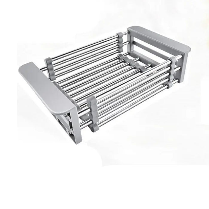 Stainless Steel Over-the-Sink Drain Basket Gray