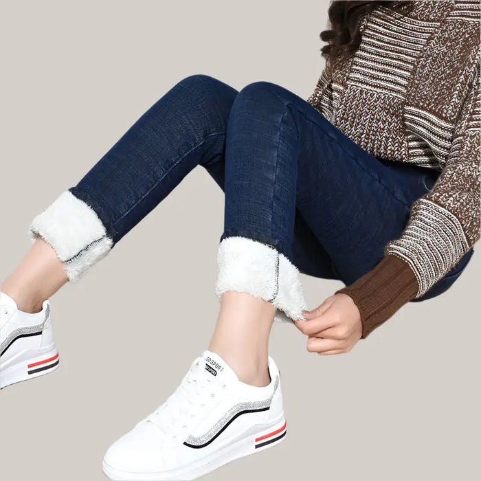 Lambskin jeans Navy Blue