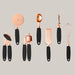 Kitchen Household Peeler Gadget Copper Plating Set black