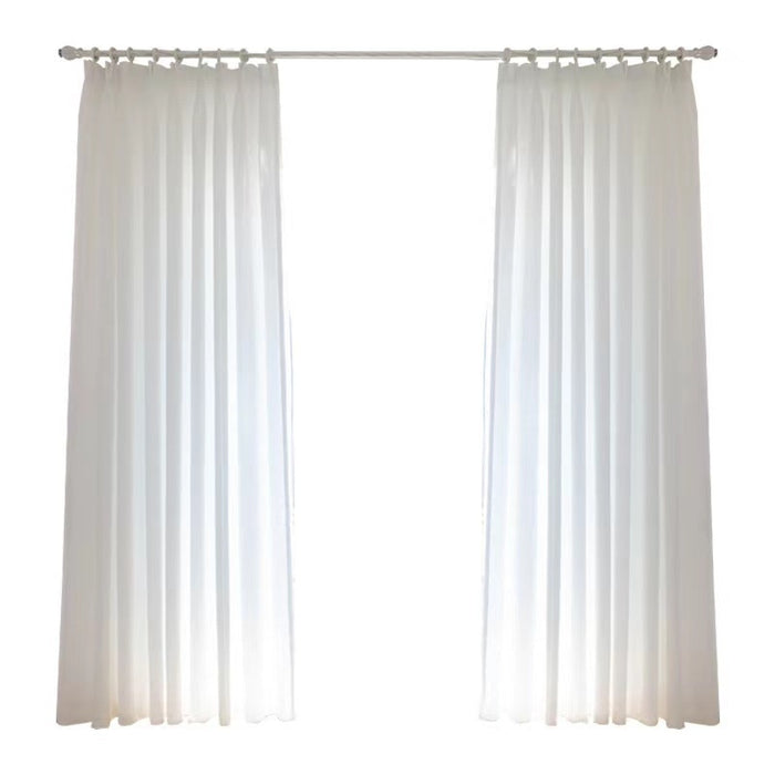 Modern Flannel Room-Darkening Curtain Panel Matching Chiffon