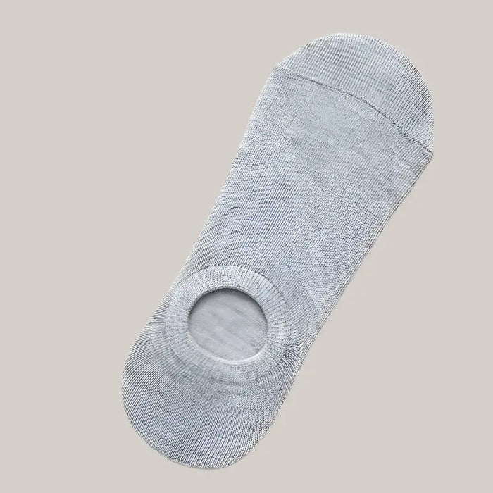 Socks Men And Women Solid Color Boat Socks Gray 5PCS