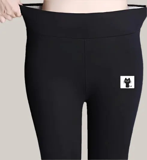 Women's cashmere Leggings Little Cat Black