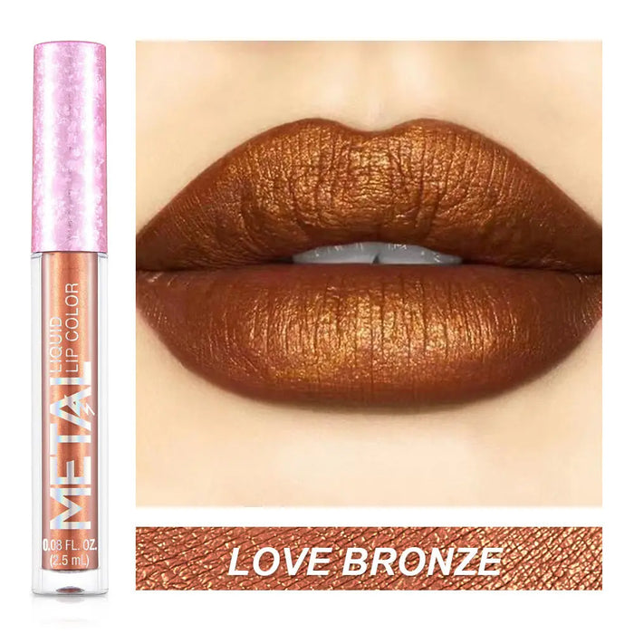 2.5 ml Metallic Finish Waterproof Lipstick LOVEBRONZE