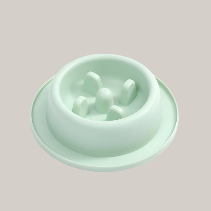 Pet Slow Food Bowl Anti-choking Food Apparatus Green