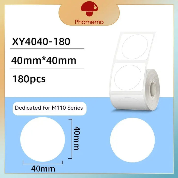 New Handheld Bar Code Printer Printer paper Round 40X40mm