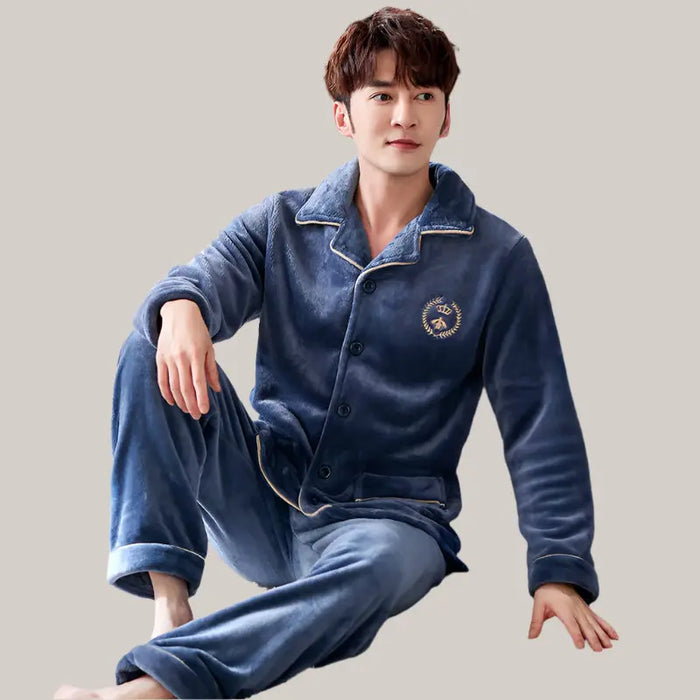 Men's Winter Flannel Pajamas Suit YD9283