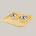 Pet Feeding Bowl for Cats and Dogs Yellow