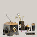 Chinese Copper Incense Ceremony Tool Set, 9 Pieces