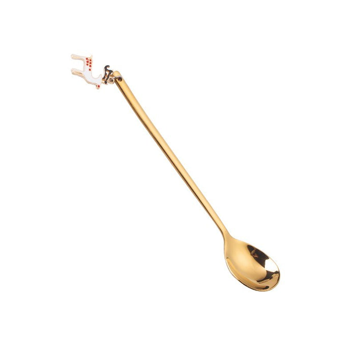 410 Stainless Steel Christmas Dessert Spoon, 13.5 cm 7style