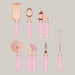 7-Piece Rose Gold Stainless Steel Kitchen Utensil Set Pink
