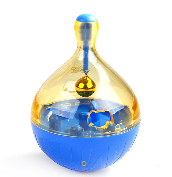 Interactive Treat-Dispensing Ball for Cats Blue