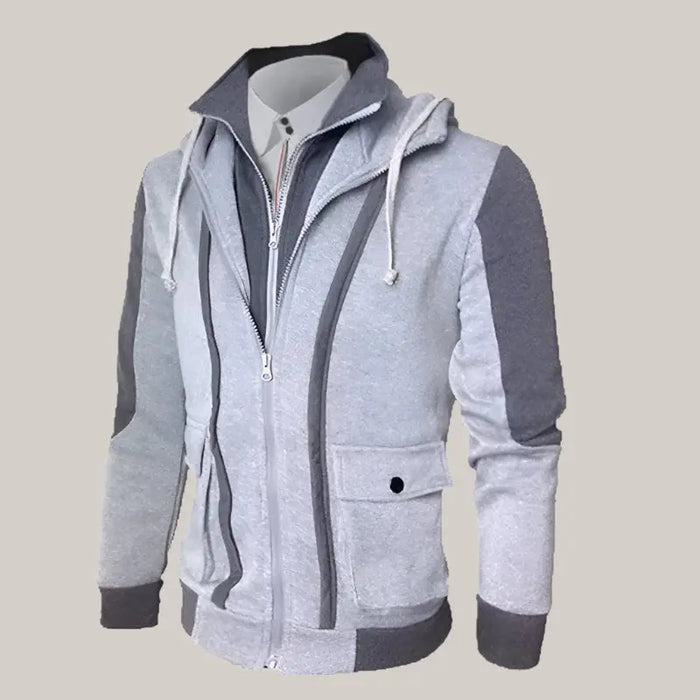 Casual Men Jackets Coats Light Grey
