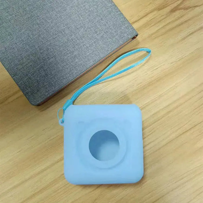 Mini Bliuetooth Wireless Thermal Printer Protective shell Blue