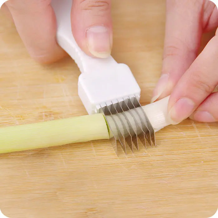 7-Blade Stainless Steel Green Onion Slicer, 16 cm 2pc