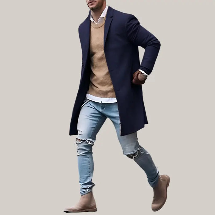 Fashion Winter Men's Trench Long Jackets